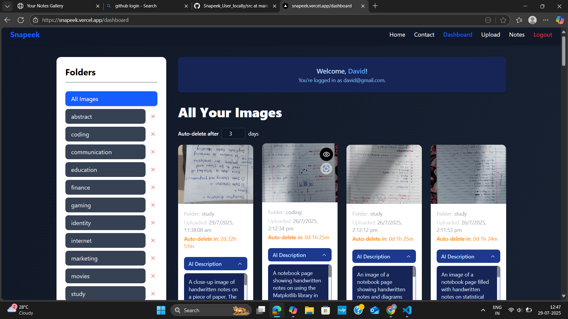 Image Upload Interface